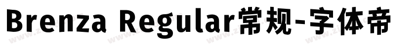 Brenza Regular常规字体转换